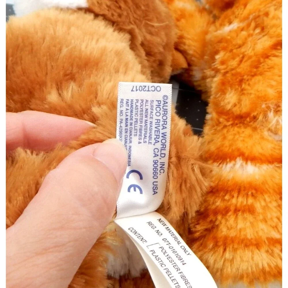 Aurora Plush Cats Floppy Tabby Tiger Calico Stuffed Animal 8 In Lot of 3 Beanie